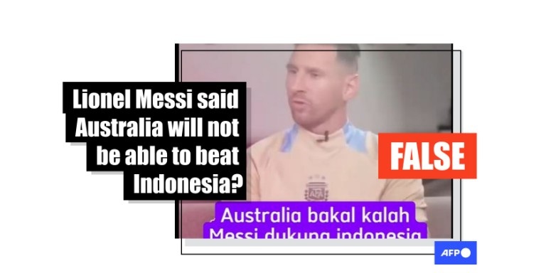 Làm rõ đoạn video Lionel Messi lên tiếng ủng hộ đội tuyển Indonesia