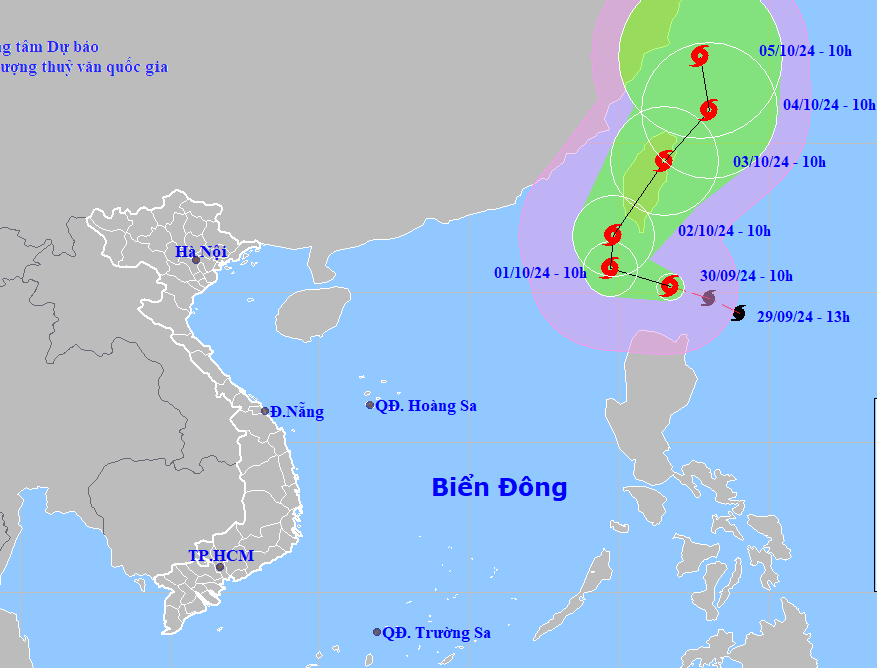  Bão Krathon giật trên cấp 17 sẽ vào Biển Đông 