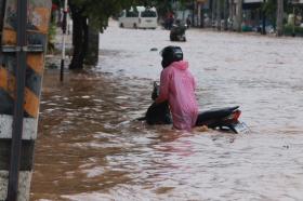 Đường phố Chiang Mai chìm trong nước lũ 