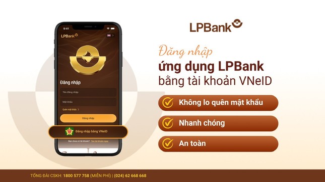  LPBank là một trong những ngân hàng đầu tiên triển khai dịch vụ mở tài khoản thanh toán trực tuyến trên VNeID 