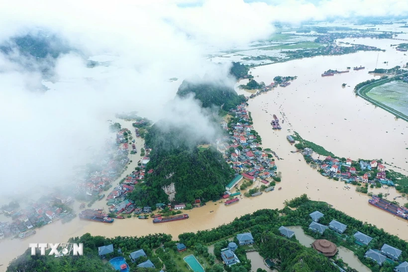  Ninh Bình dừng di dời người dân do lũ trên sông Hoàng Long đang xuống 